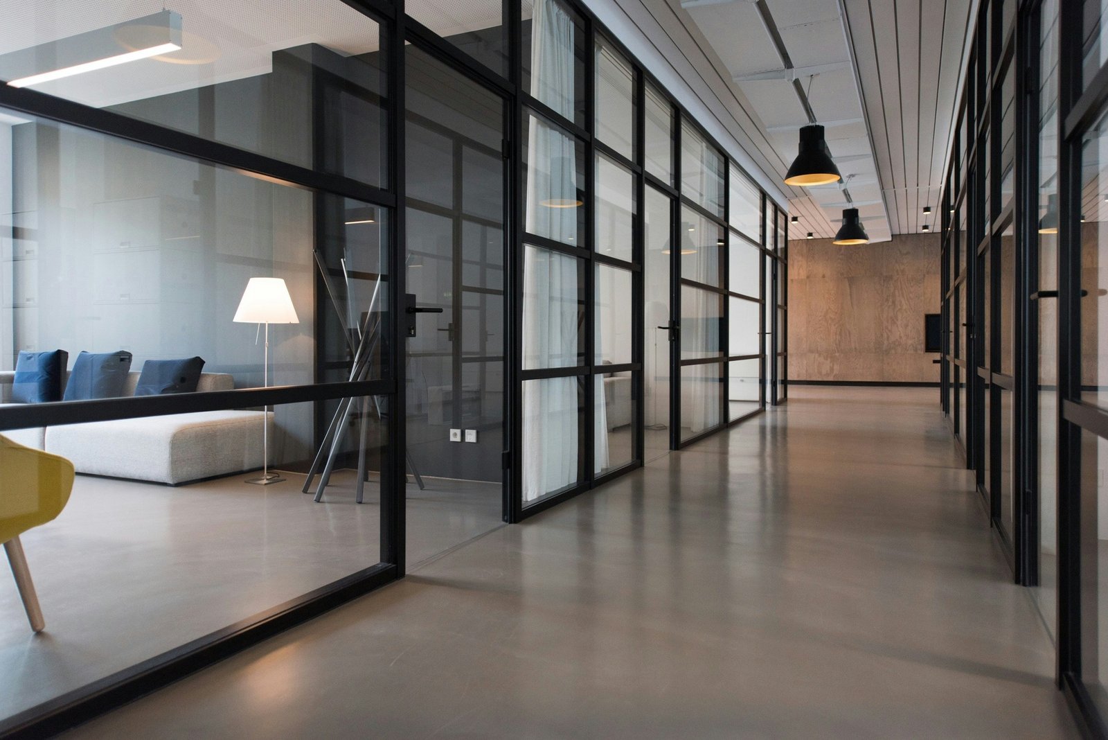 flexible office wall framing